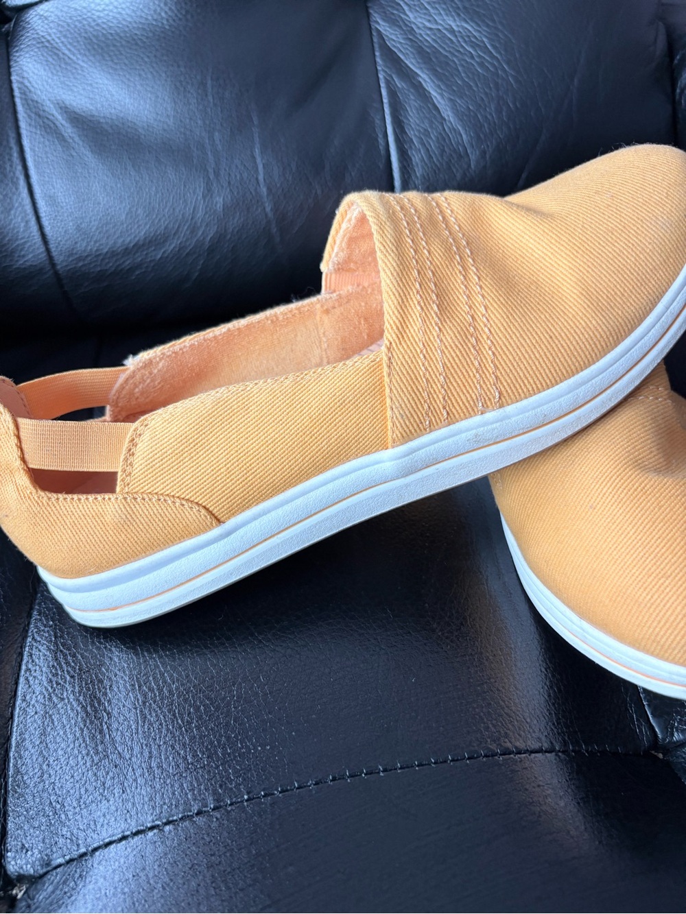 Casual Women's Slip-On Canvas Shoes in yellow / apricot